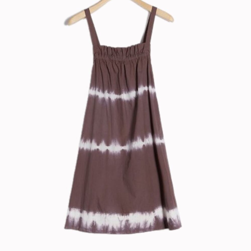 Anthropologie Othilia Bissa Tie-Dye Swing Dress Brown MotifSz M